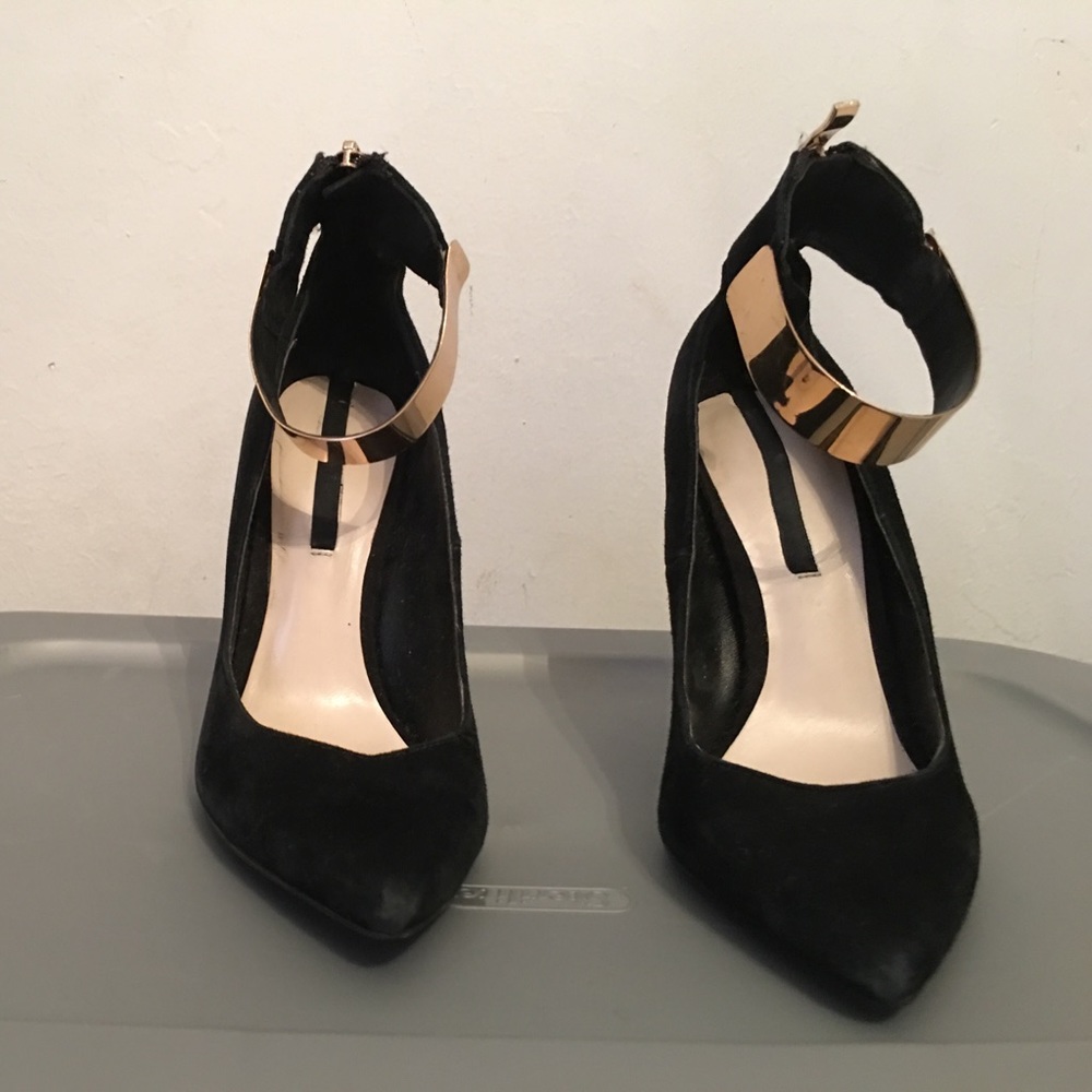 Zara heels with gold accent detail