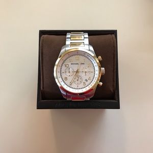 Michael Kors Silver and Gold Tone Watch