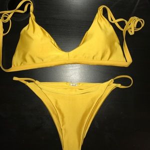 Yellow bikini!