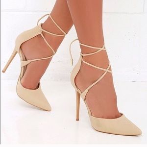 LULUS MICHELLE LACE UP HEEL