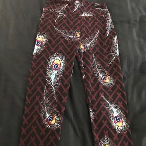 LulaRoe Peacock Feather OS leggings