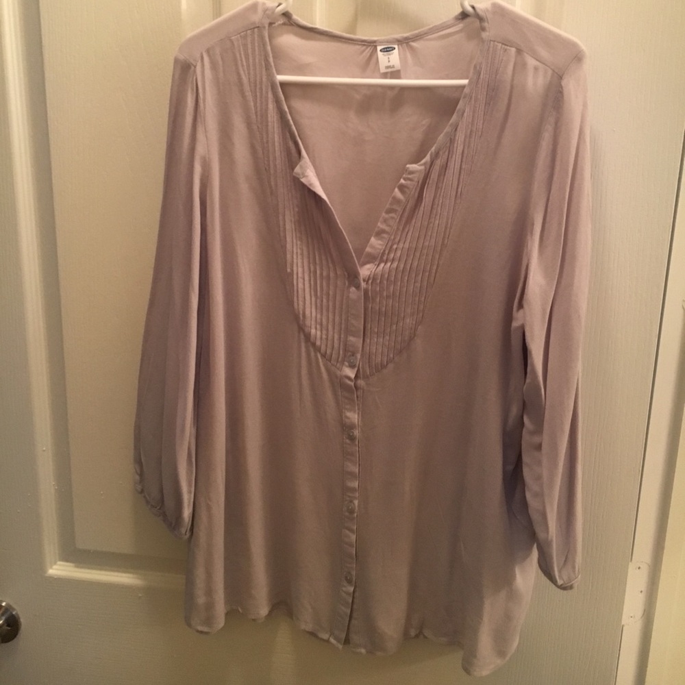3/4 button down tunic