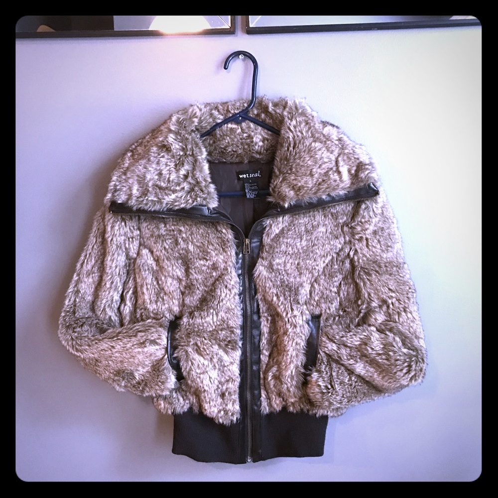Faux fur jacket