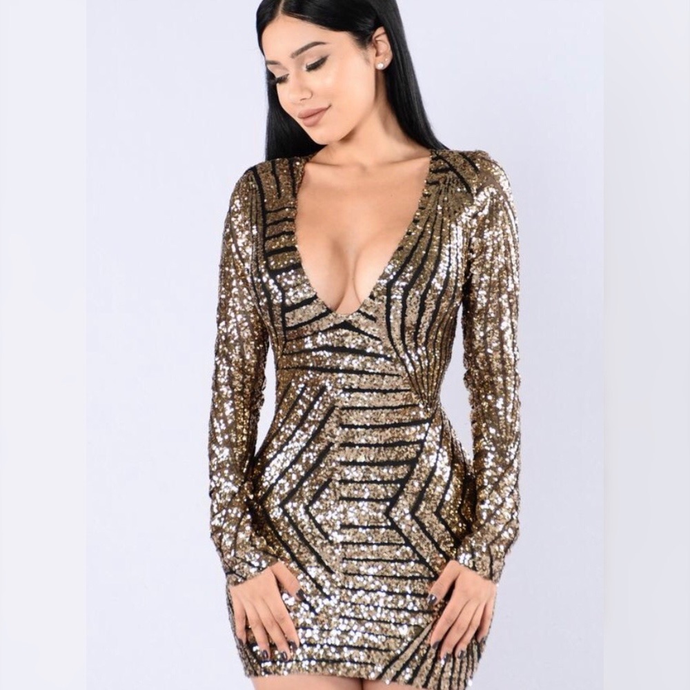 Gold sequin Dress