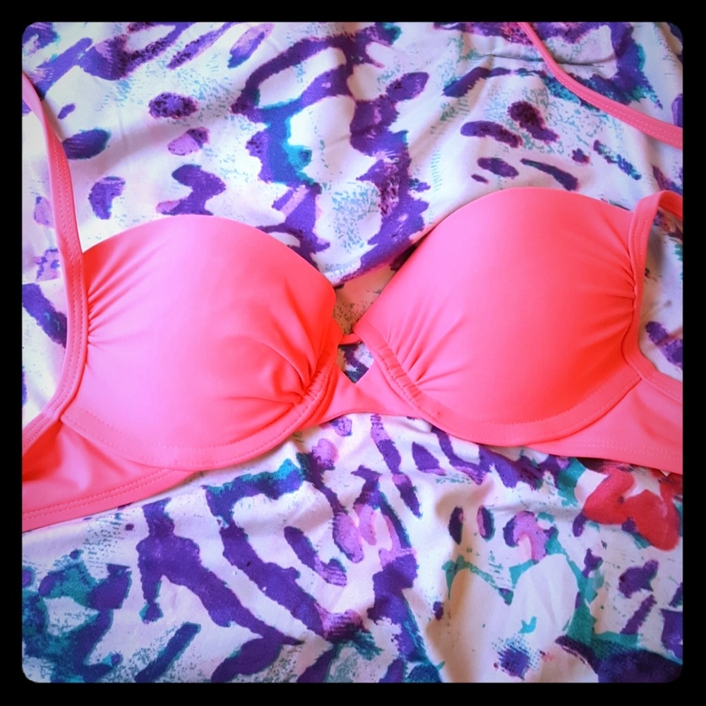 XS Hot pink bathing suit top padded