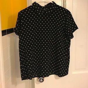 COLLARED POLKA DOT BLOUSE