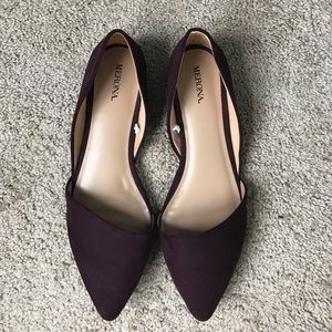 Merona Suede Burgundy Flats