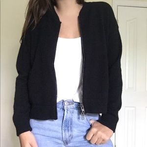 Rare Brandy Melville Black Bomber Jacket