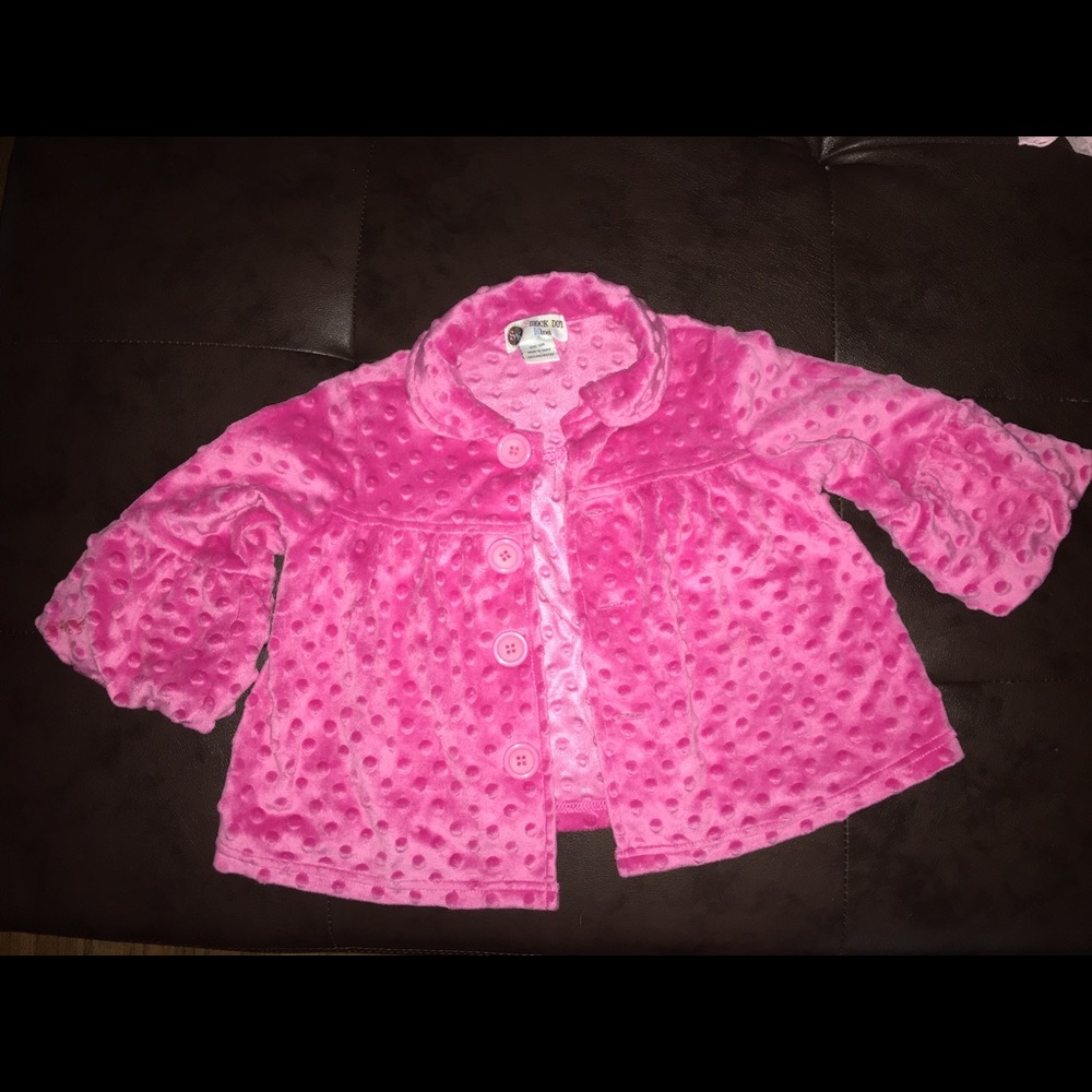 Smock a Dot minky jacket