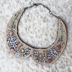 Pastel Beaded Collar Necklace