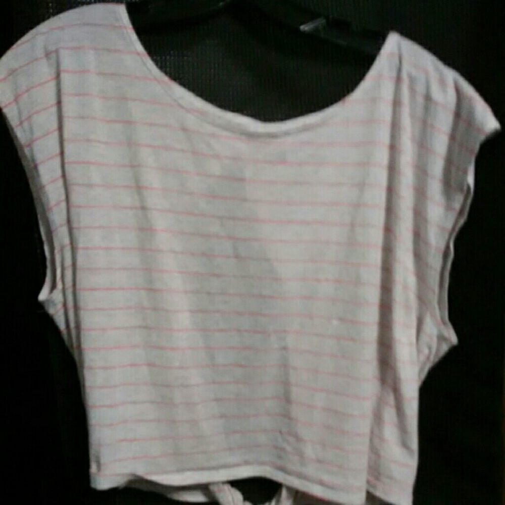 Victoria's Secret pink & grey open back top~