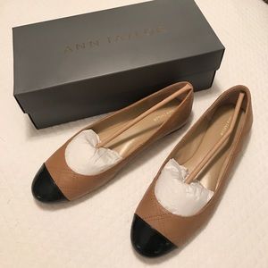 Ann Taylor Ruthie Quilted Cap Toe Flats
