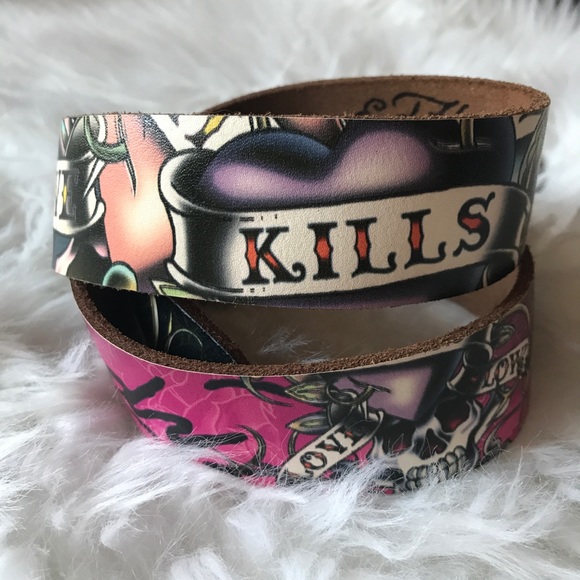 Ed Hardy Accessories - Ed Hardy Leather Belt sz S