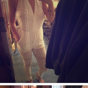 White lace jumpsuit