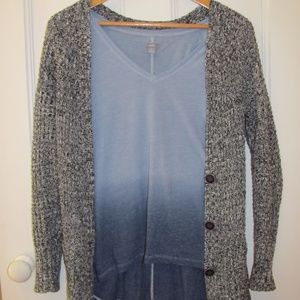 Salt and Pepper Slub Cardigan