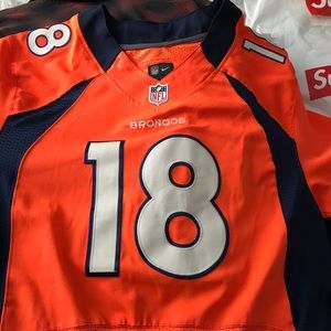 Peyton Manning On Field Denver Broncos Jersey