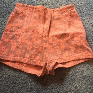 High waisted printed shorts