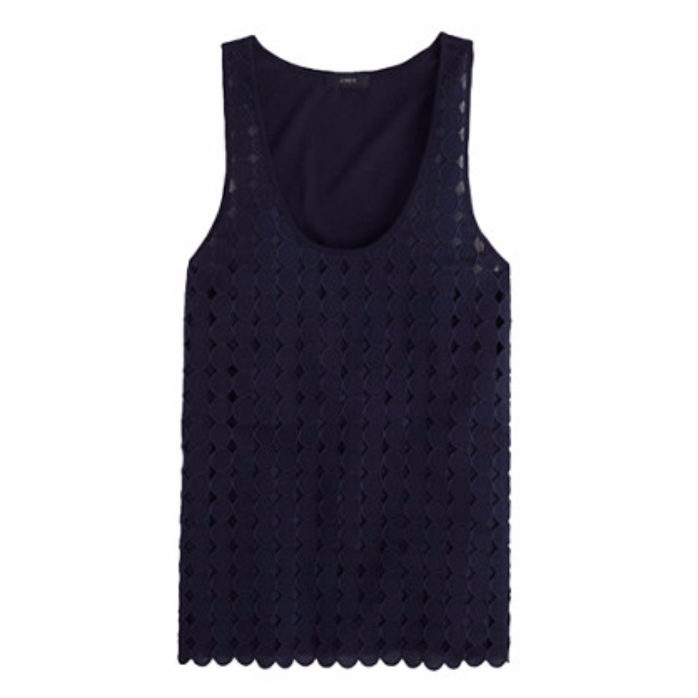 J Crew eyelet dot tank top