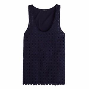 J Crew eyelet dot tank top