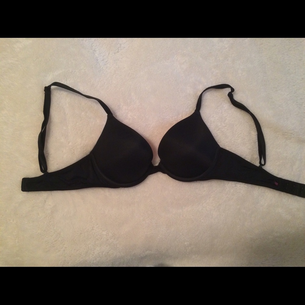 VS Pink push-up Black bra, size 32B