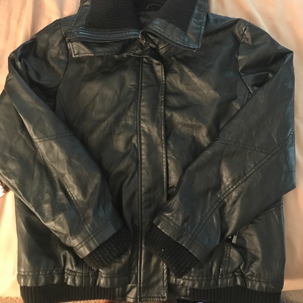 Faux leather jacket