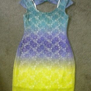 Cute little faded color dress lace