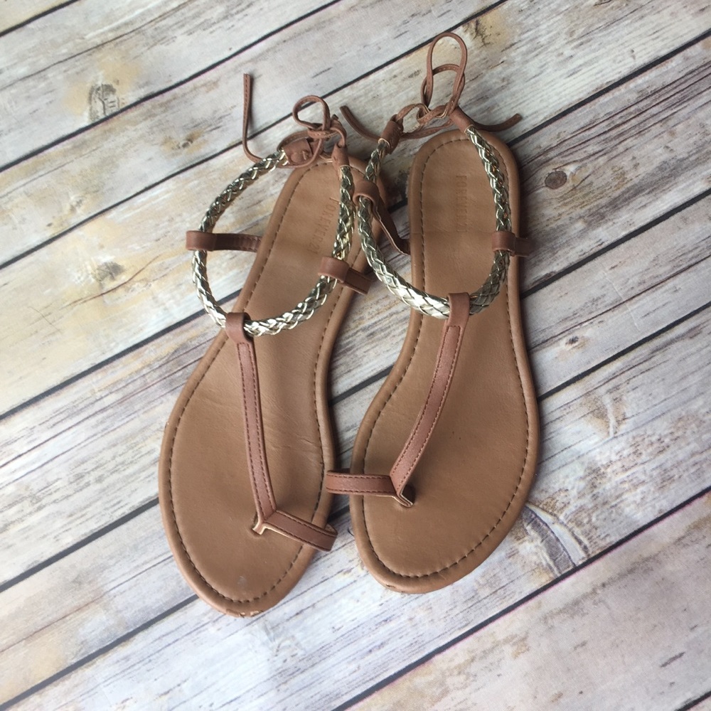 Braided Gold Sandals