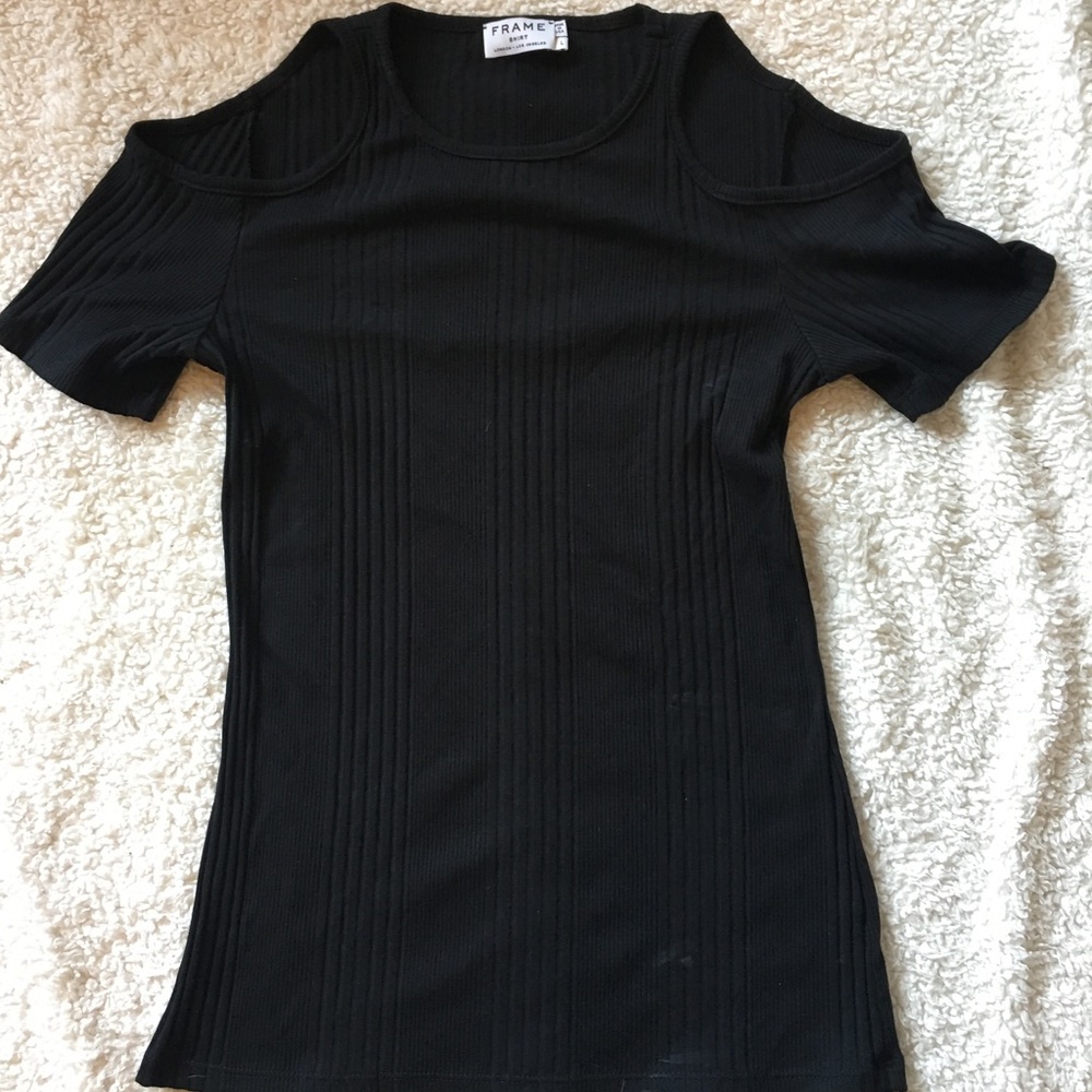 Frame Denim Cold Shoulder Top