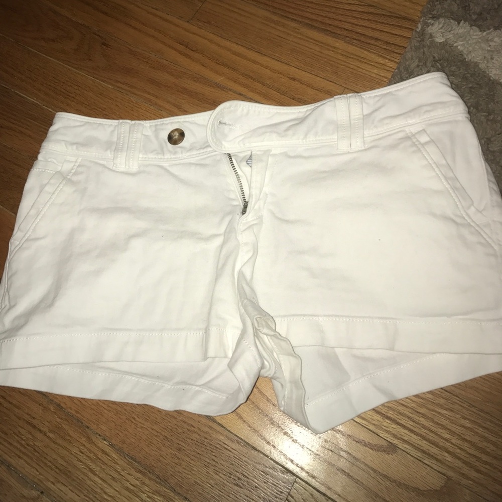 White Khaki Shorts