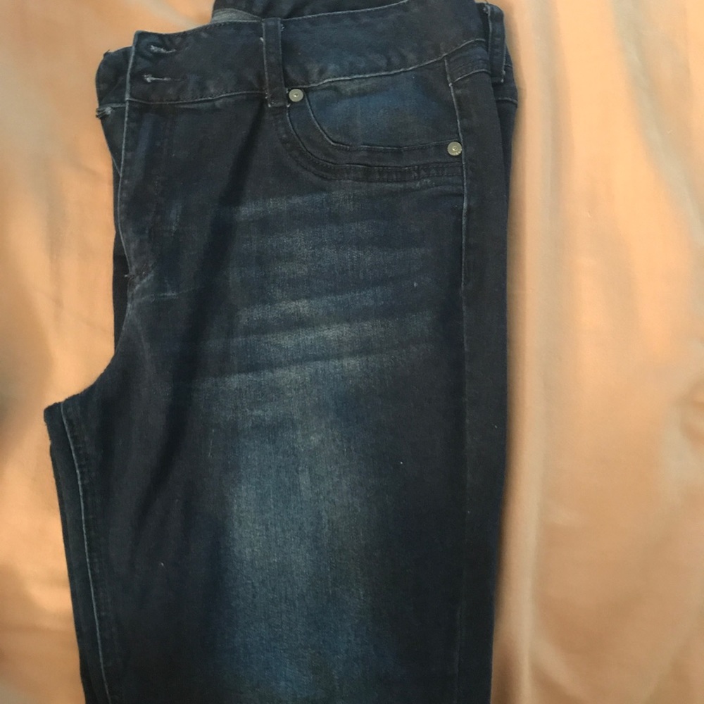 Dark blue jeans