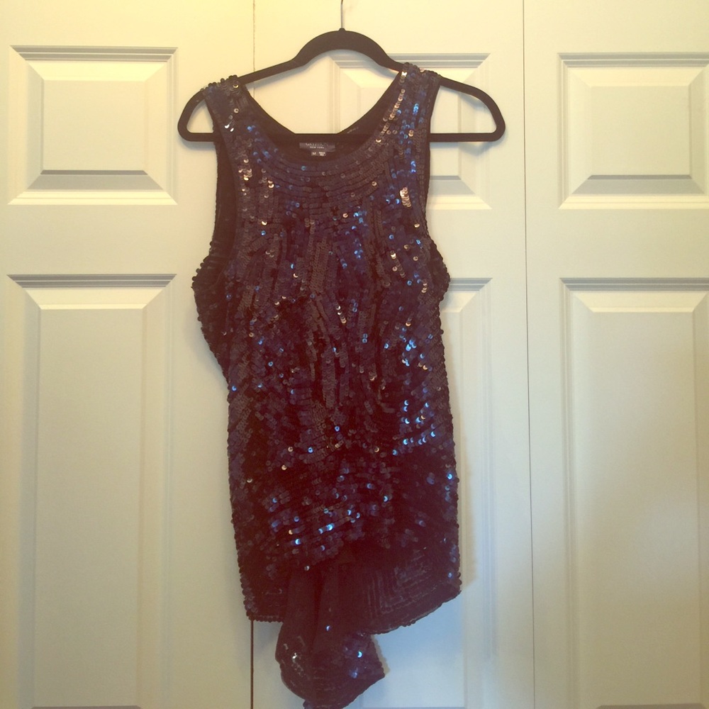 Gryphon New York navy sequin tank medium