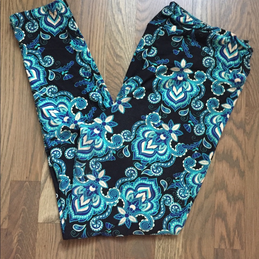 🦄LuLaRoe Paisley Leggings TC EUC 🦄