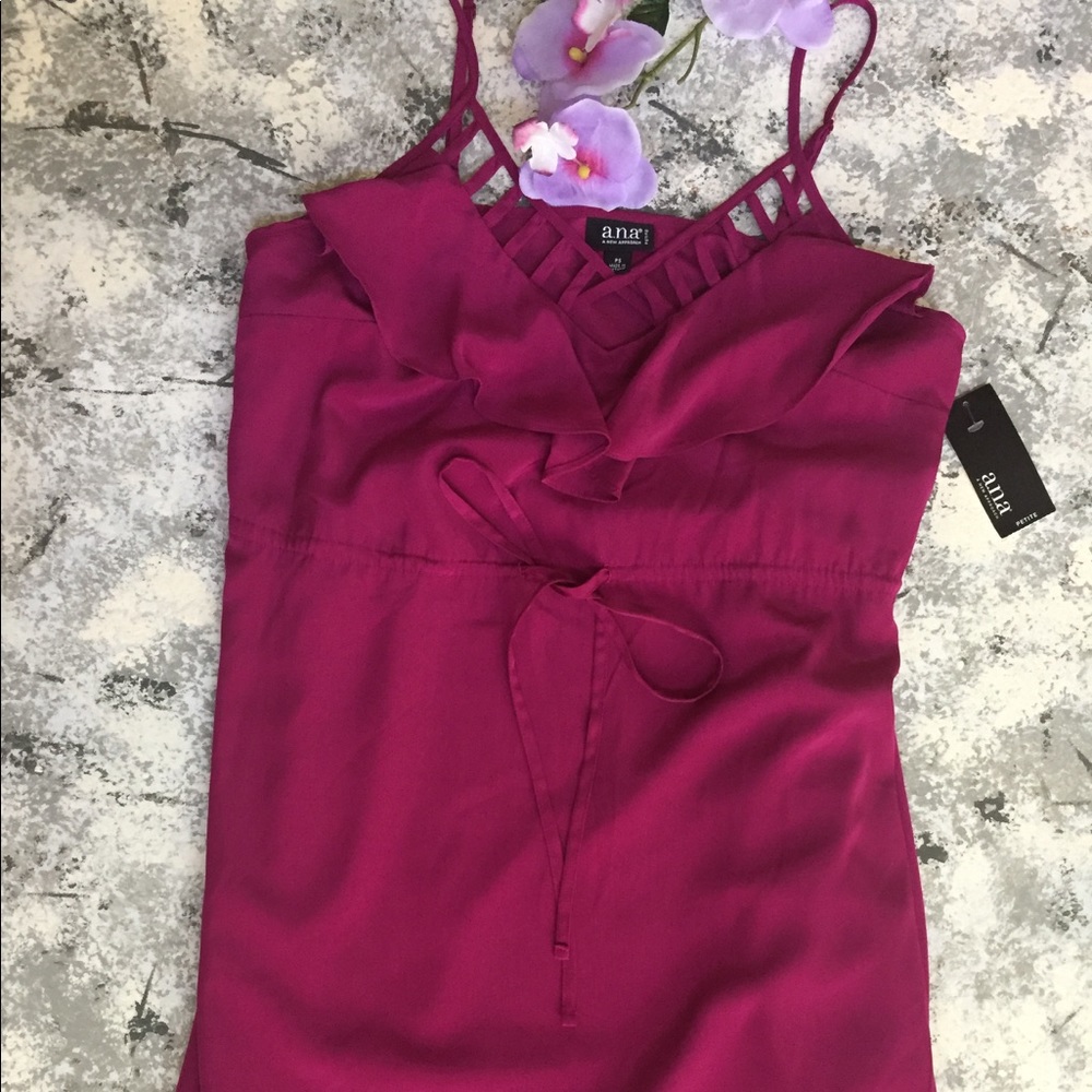 a.n.a New Approach Pink Ruffle Dress NWT