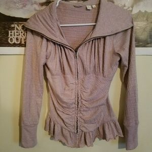 Anthropolgie Eloise brand light zip up sweatshirt