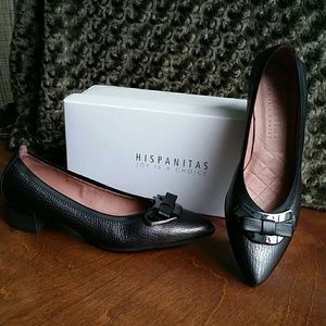 Hispanitas Paul Pointy Toe Pump Black Size 10