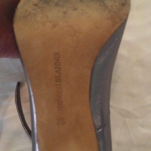 Manolo Blahnik Silver Peep-toe - Picture 5 of 7