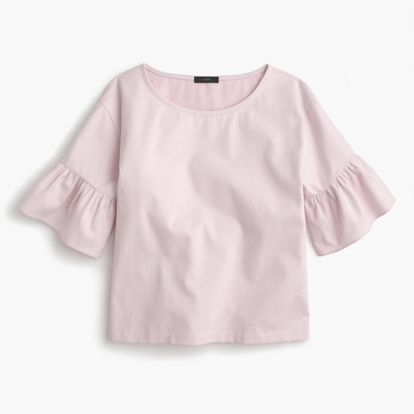 Ruffle Sleeve Top in Light Pink - Picture 2 of 5
