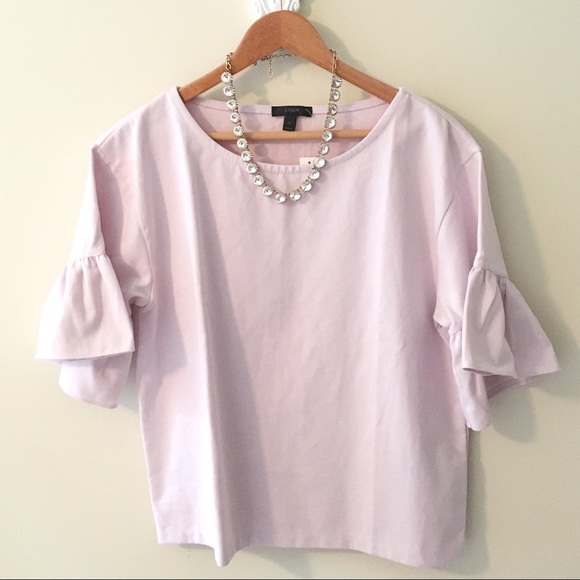 Ruffle Sleeve Top in Light Pink - Picture 4 of 5