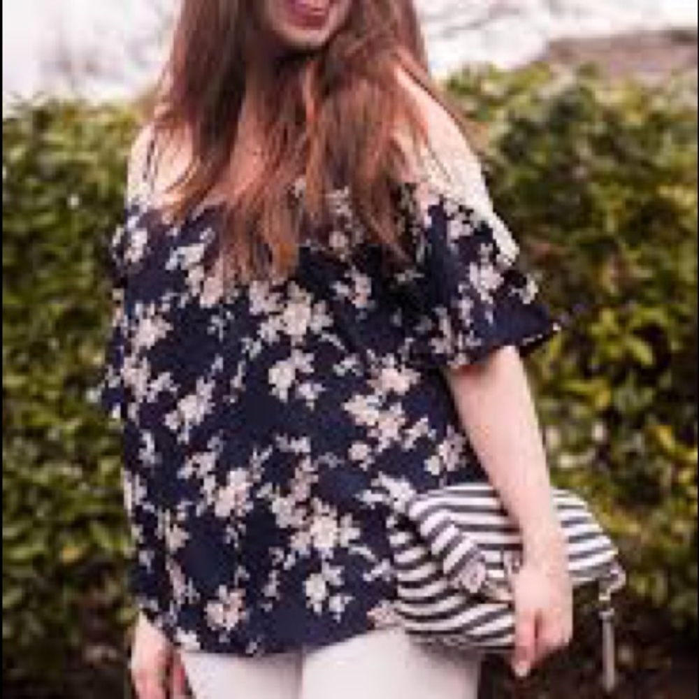 Cold Shoulder Top with Lace on Shoulders