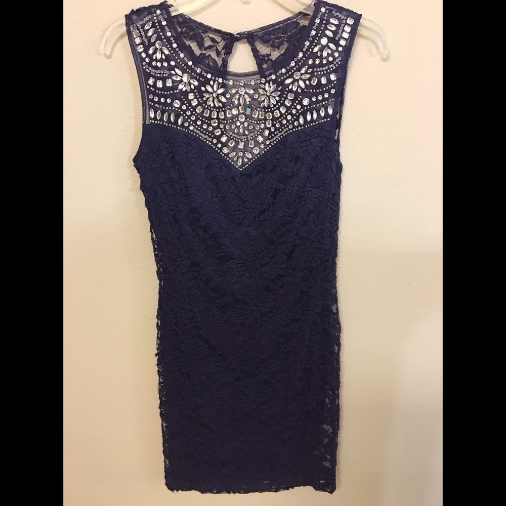 Navy Blue Mini Dress