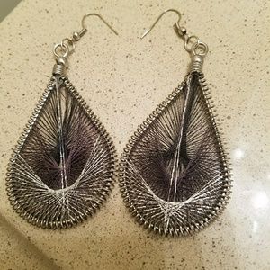 Teardrop shaped earrings