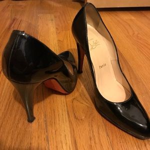 Christian Louboutin classic patent leather pumps