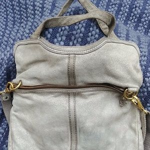 Fossil Erin Metallic Silver Leather