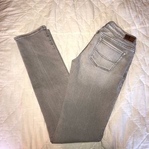 Gray Stretchy Low-rise Skinny Jeans