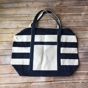 Blue and White Canvas Bag