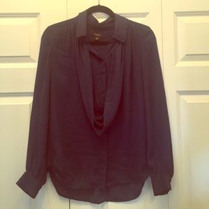 Ann Taylor navy blouse size 4