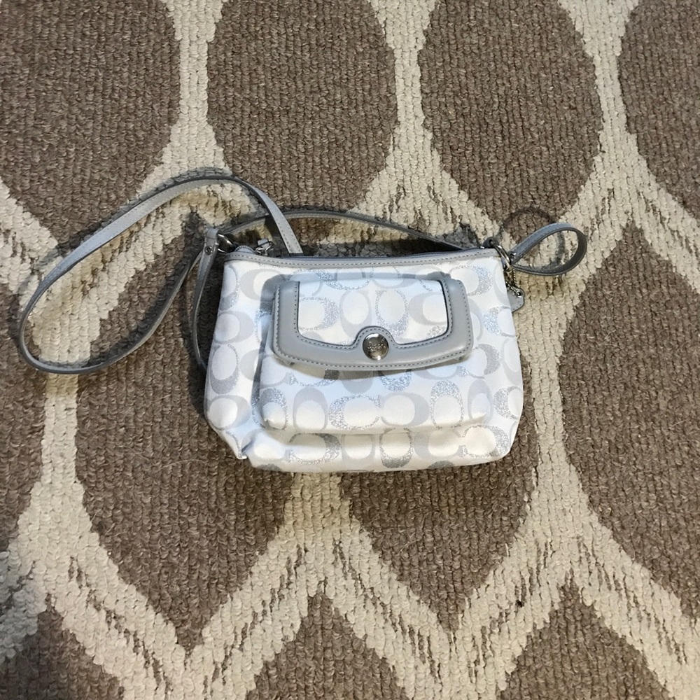 White Authentic Coach cross body