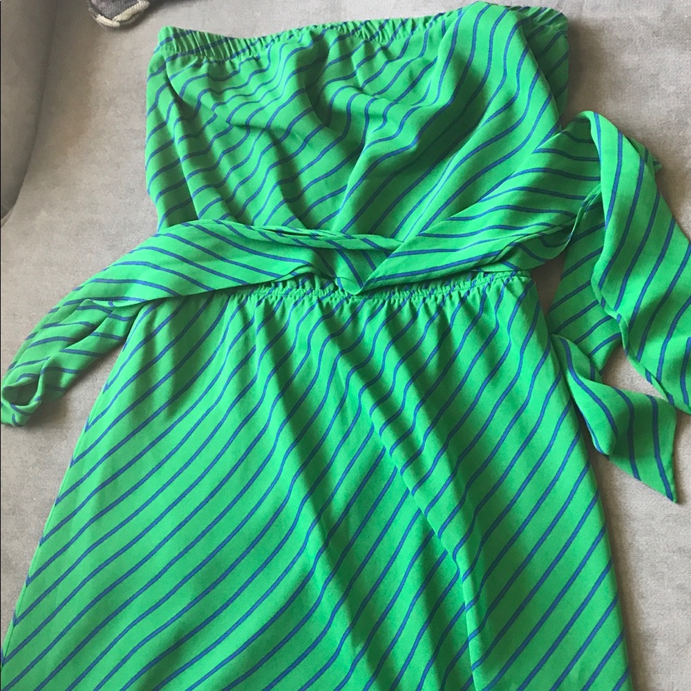 Express Striped Dress w/Matching Belt
