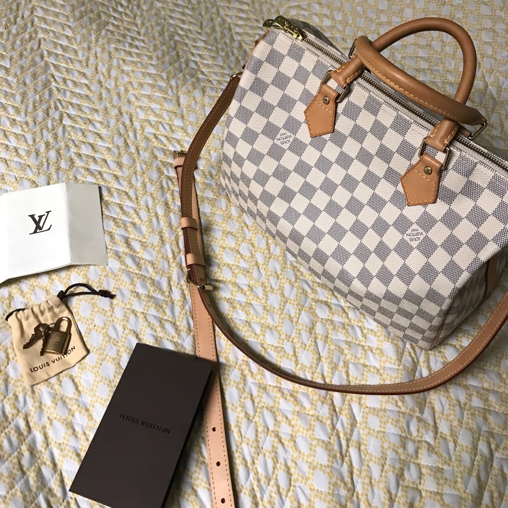 Louis Vuitton Speedy 30 Bandouliere Azur