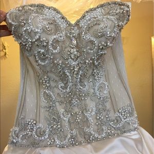 Dropped waist ball gown wedding dress